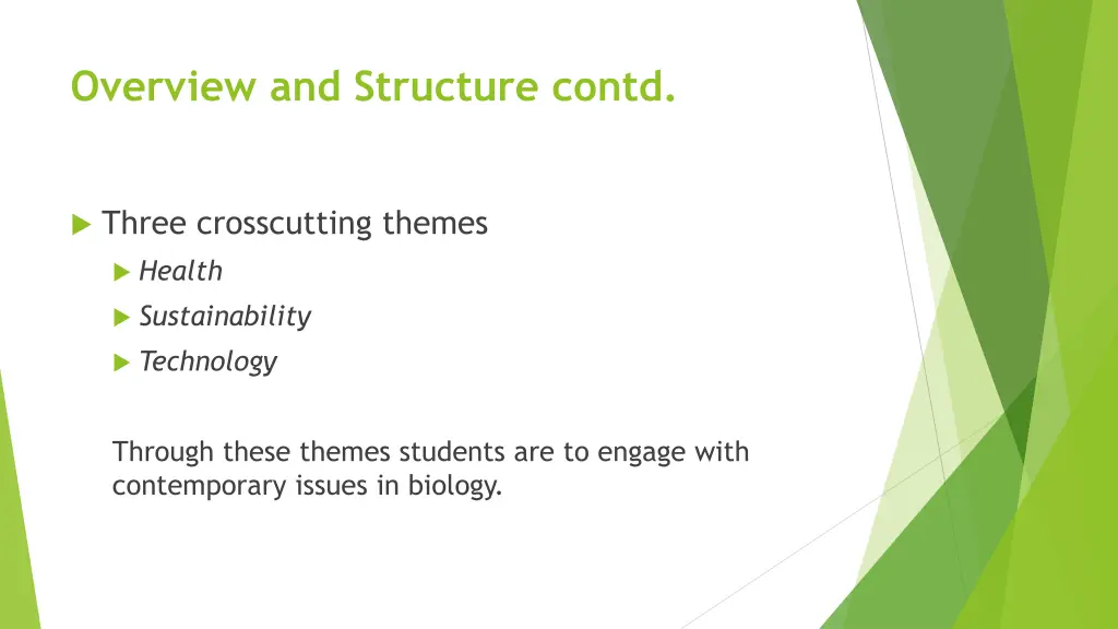 overview and structure contd