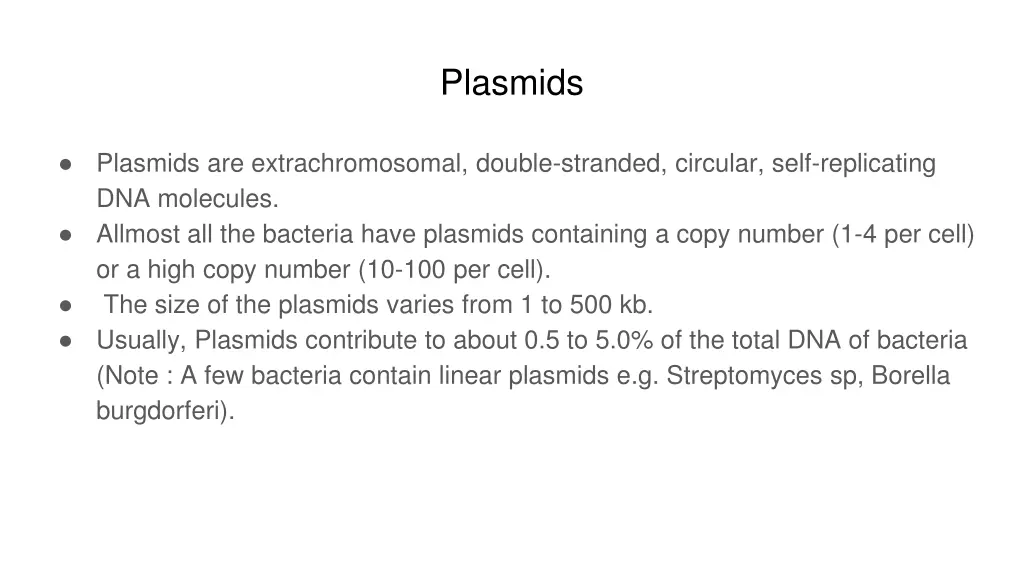 plasmids