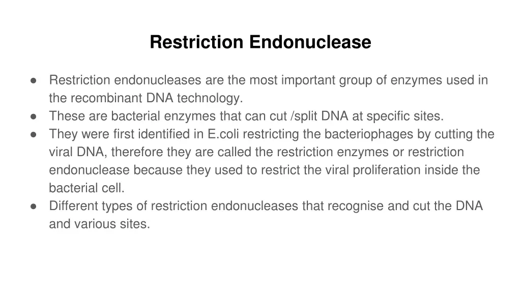 restriction endonuclease