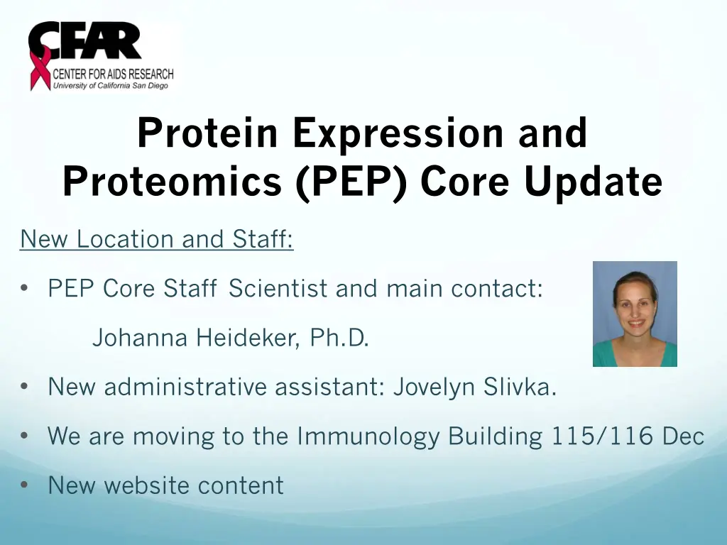 protein expression and proteomics pep core update 1