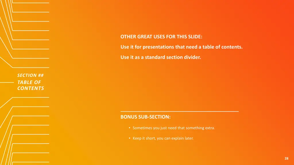 other great uses for this slide