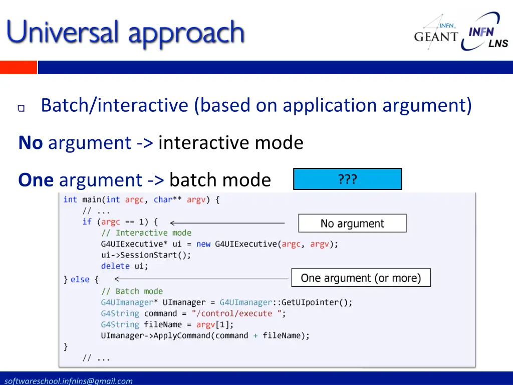 universal approach