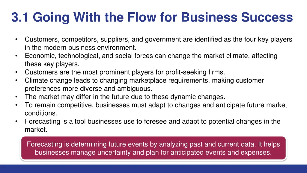 3 1 going with the flow for business success
