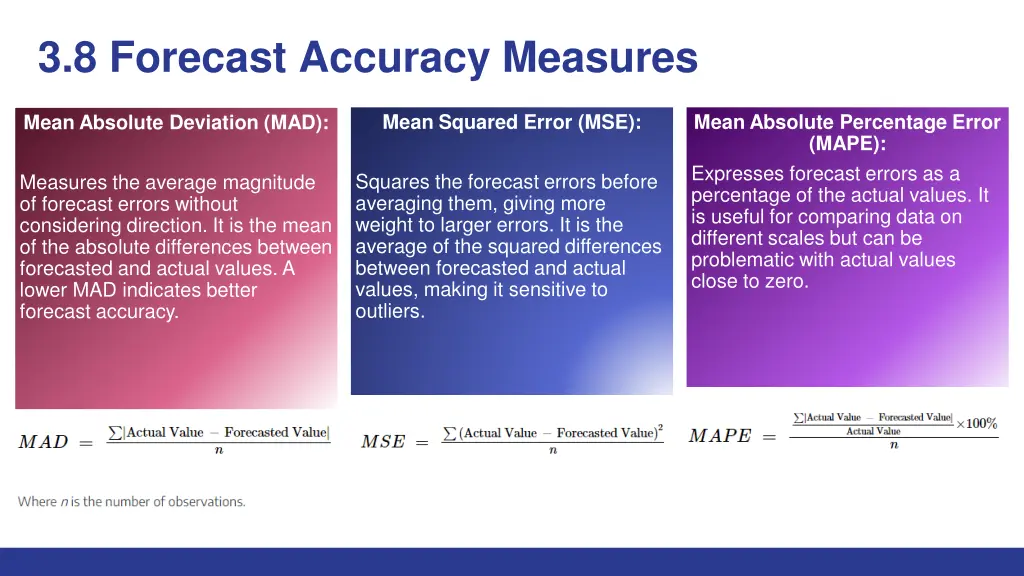 3 8 forecast accuracy measures