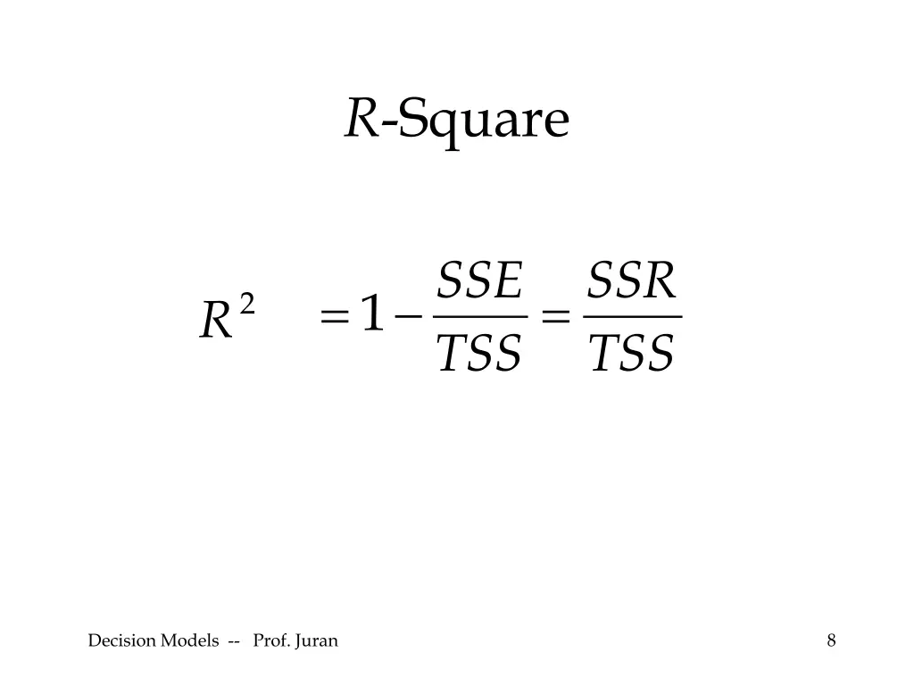 r square