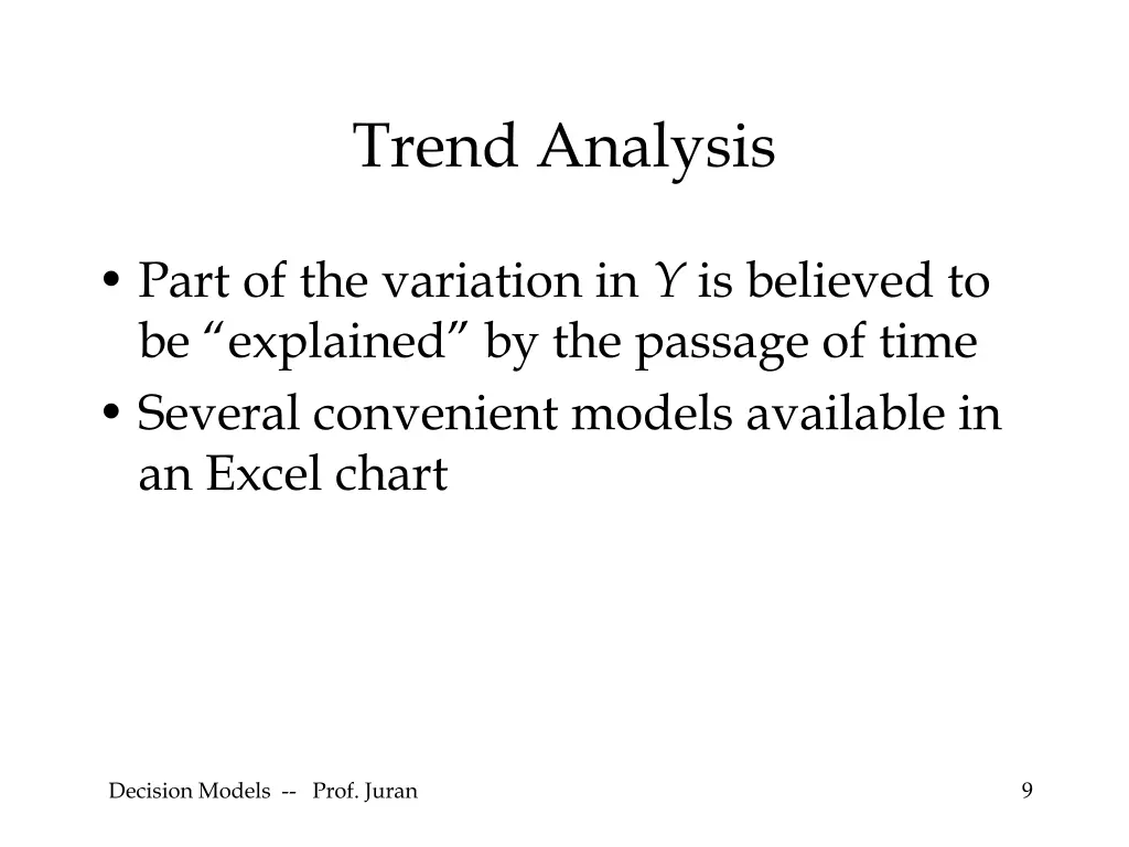 trend analysis