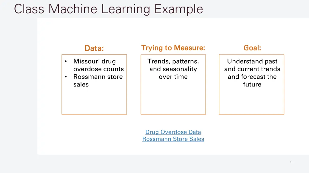 class machine learning example
