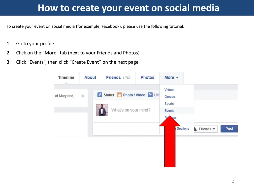 how to create your event on social media