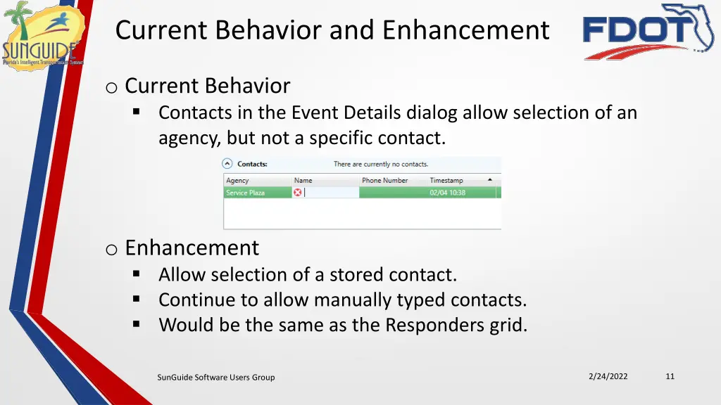 current behavior and enhancement 1