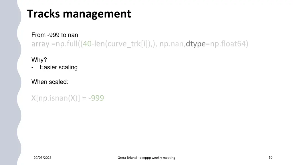 tracks management