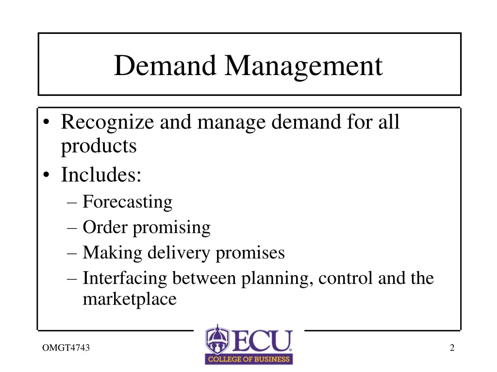 demand management