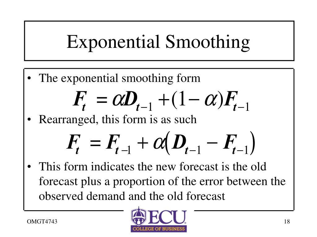 exponential smoothing 2
