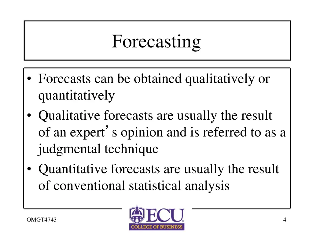 forecasting 1