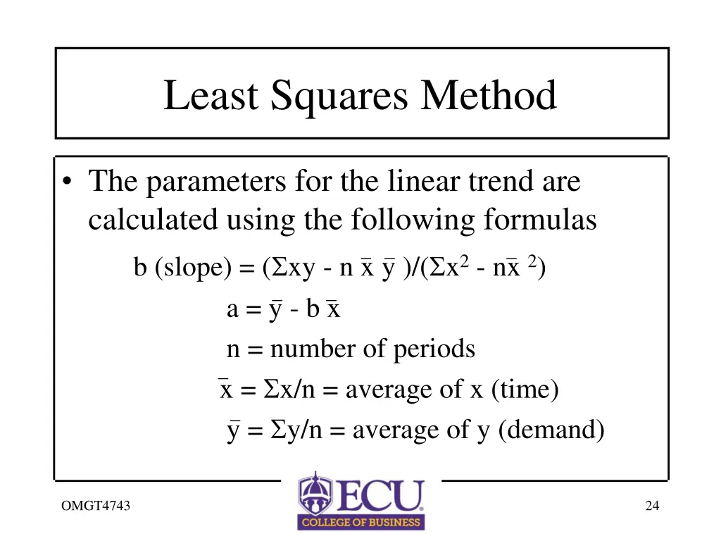 least squares method
