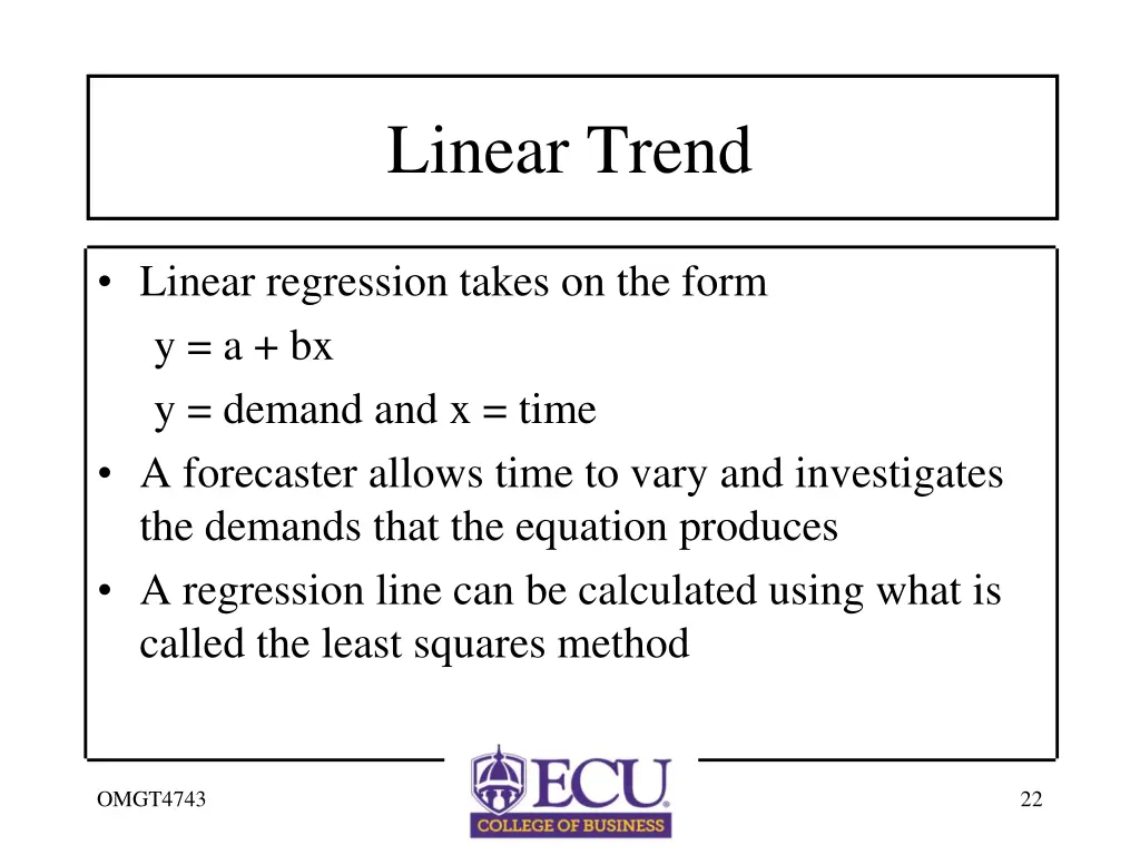 linear trend 1