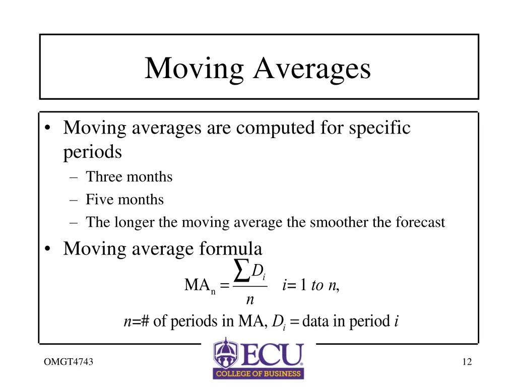 moving averages 1