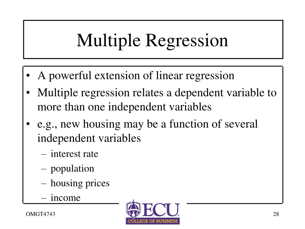 multiple regression