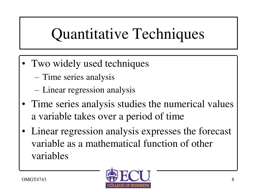 quantitative techniques