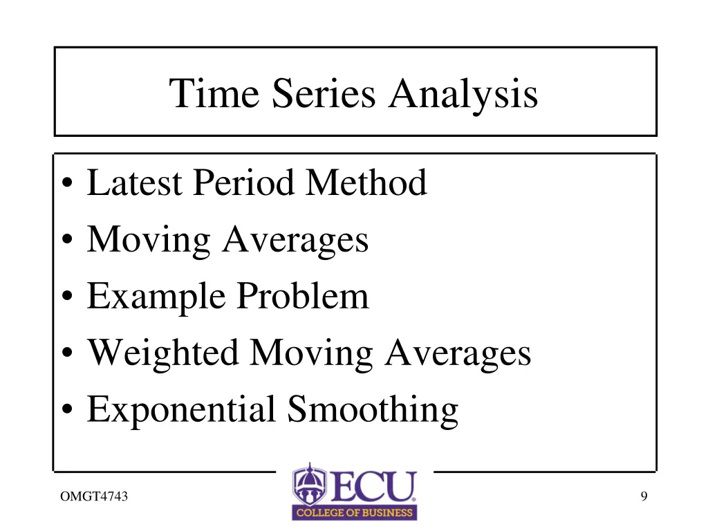 time series analysis