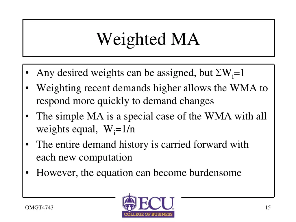 weighted ma 1