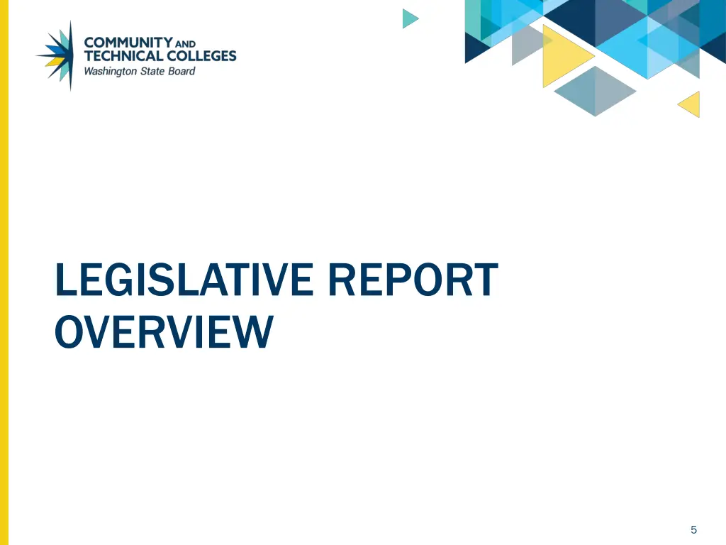 legislative report overview