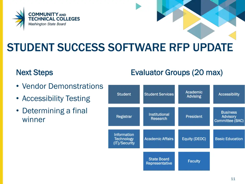 student success software rfp update
