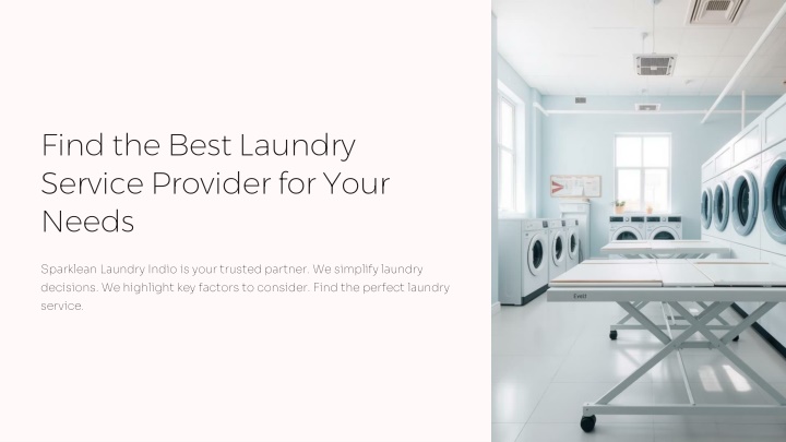 find the best laundry service provider for your
