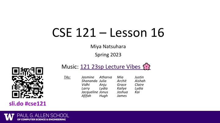 cse 121 lesson 16