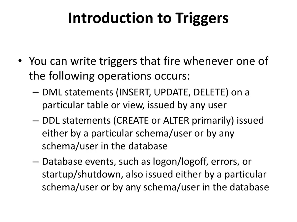 introduction to triggers 1