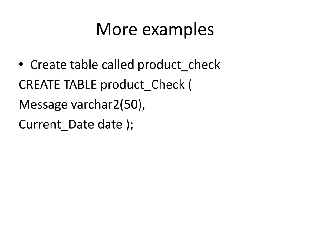 more examples