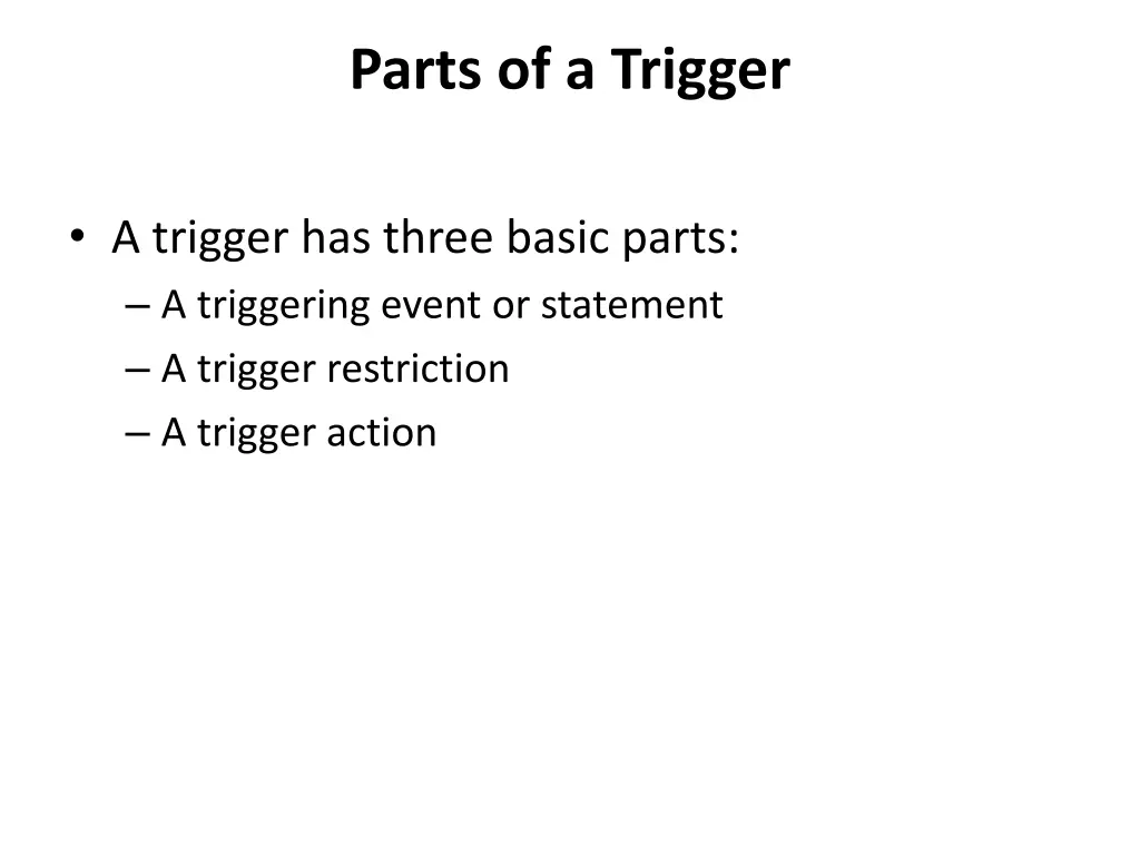 parts of a trigger
