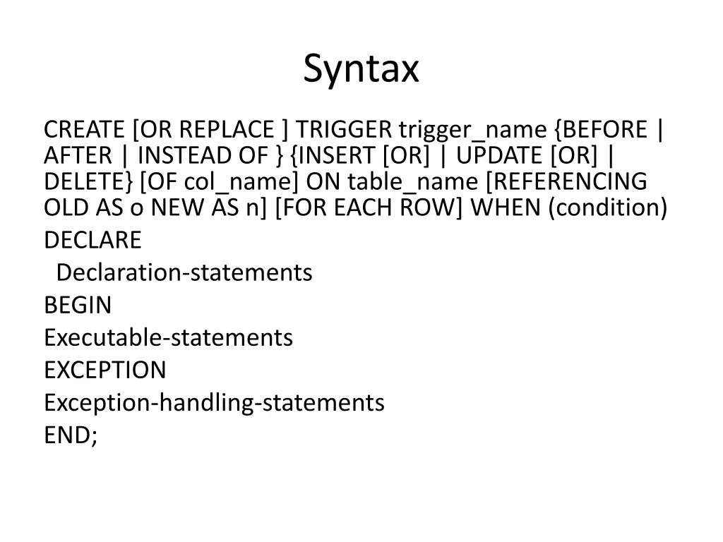 syntax