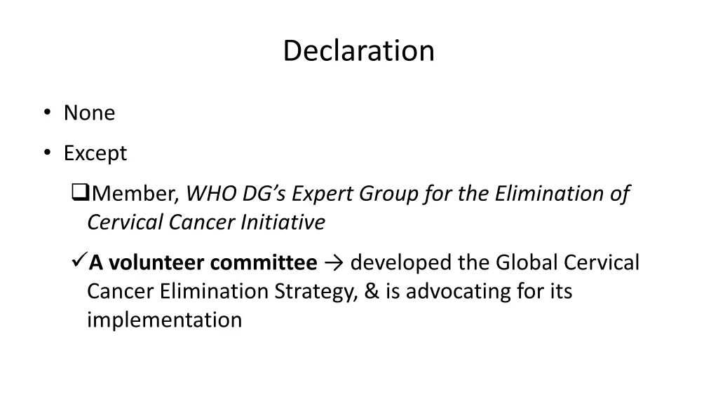 declaration