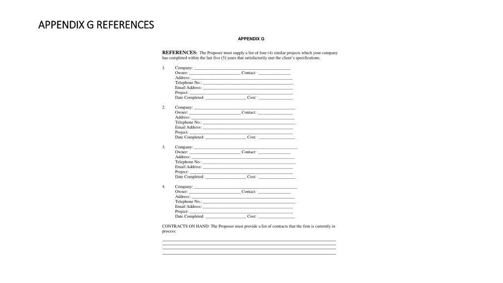 appendix g references appendix g references