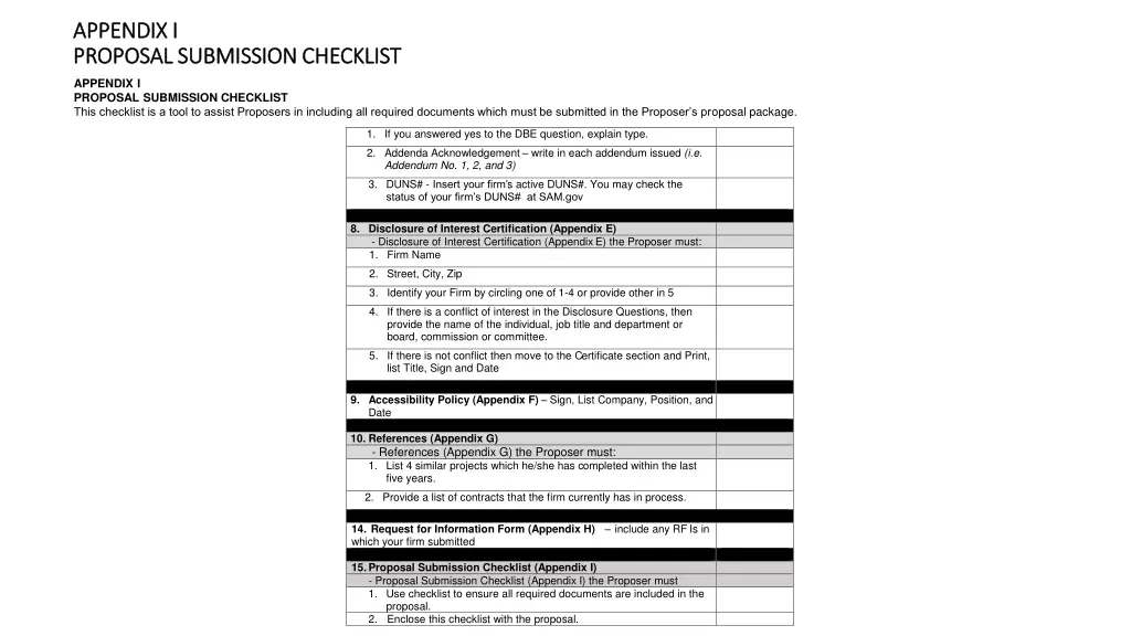 appendix i appendix i proposal submission 1