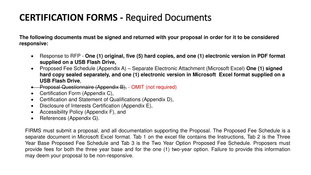 certification forms required documents