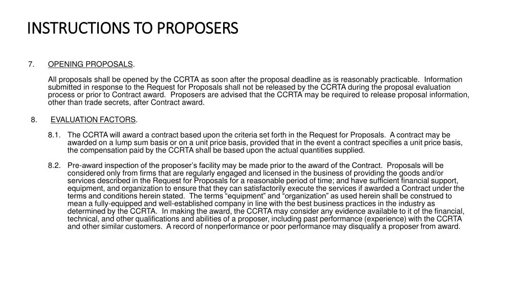 instructions to proposers instructions 5