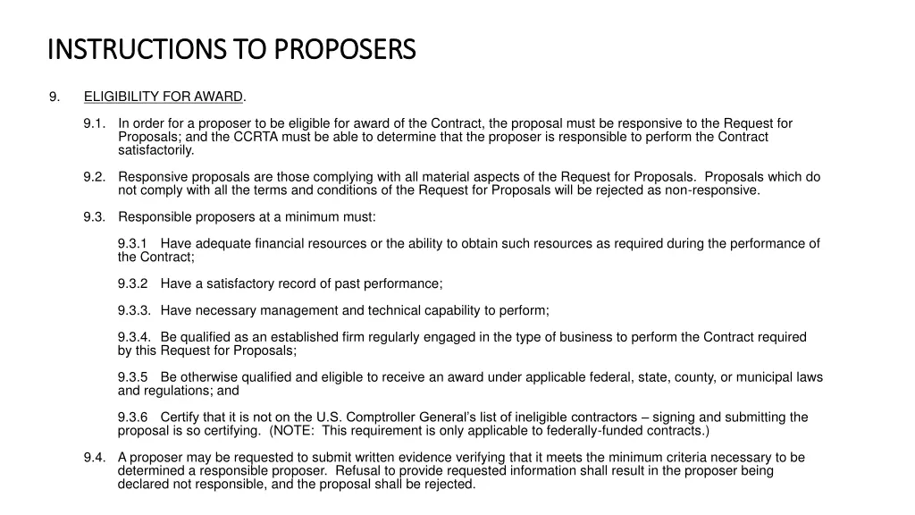 instructions to proposers instructions 6