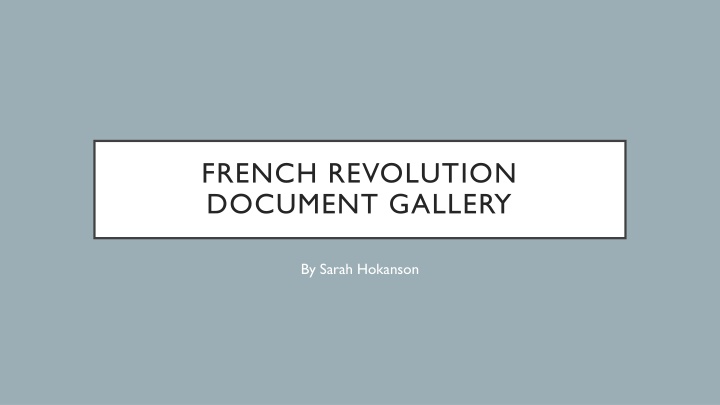 french revolution document gallery