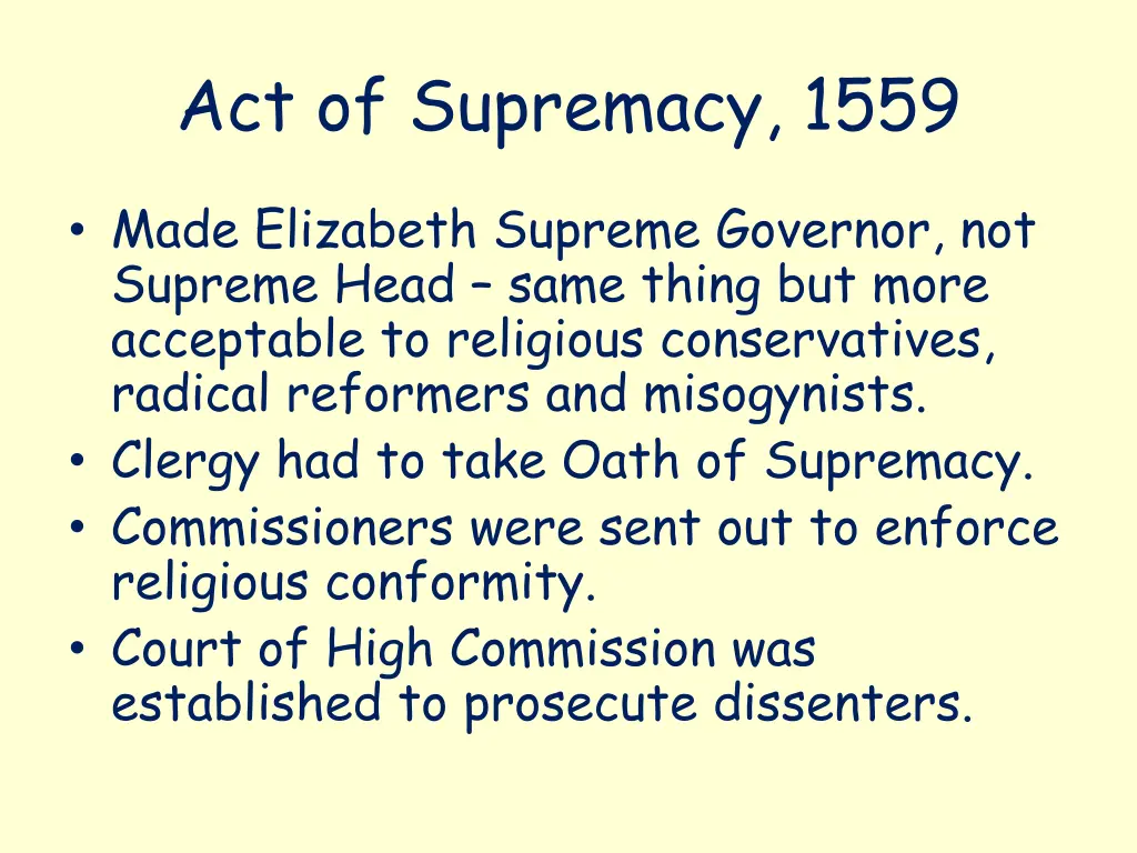 act of supremacy 1559