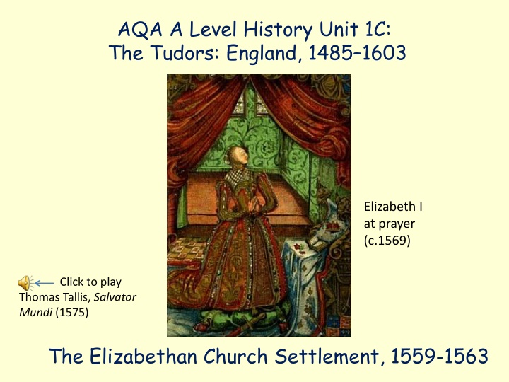 aqa a level history unit 1c the tudors england