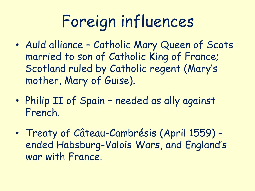 foreign influences