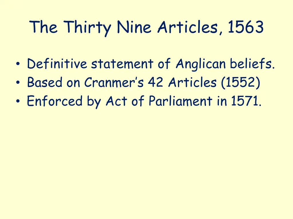 the thirty nine articles 1563