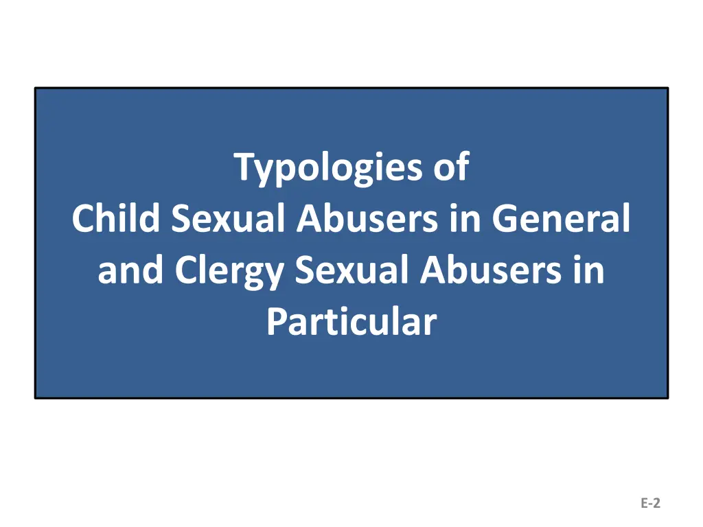 typologies of