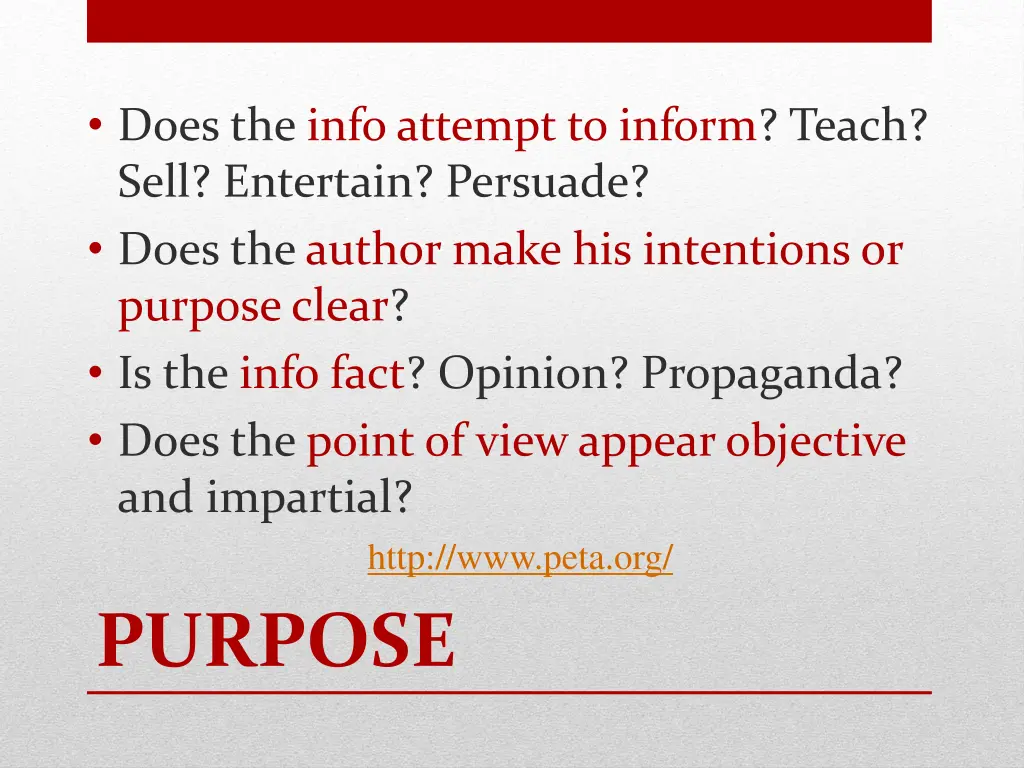 does the info attempt to inform teach sell