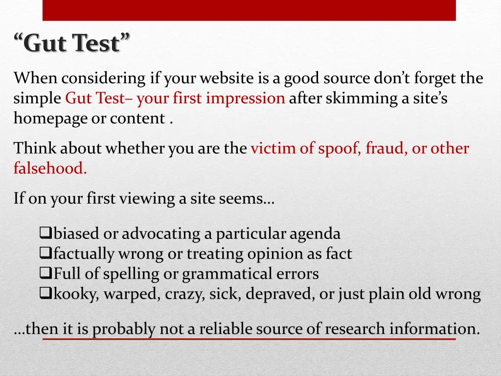 gut test
