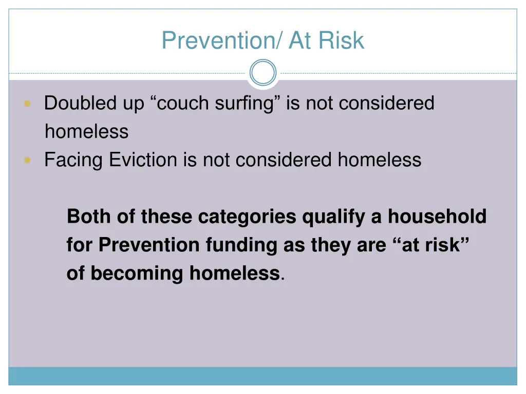 prevention at risk