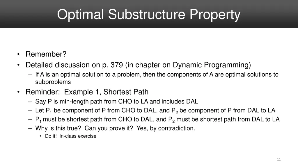 optimal substructure property
