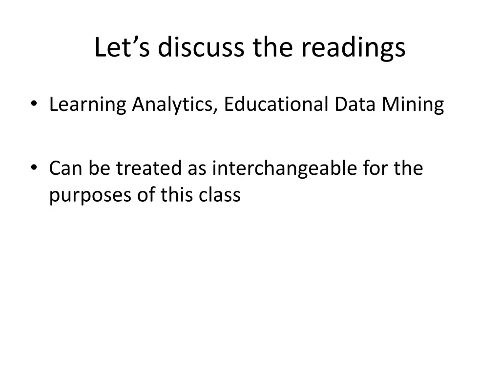 let s discuss the readings 1