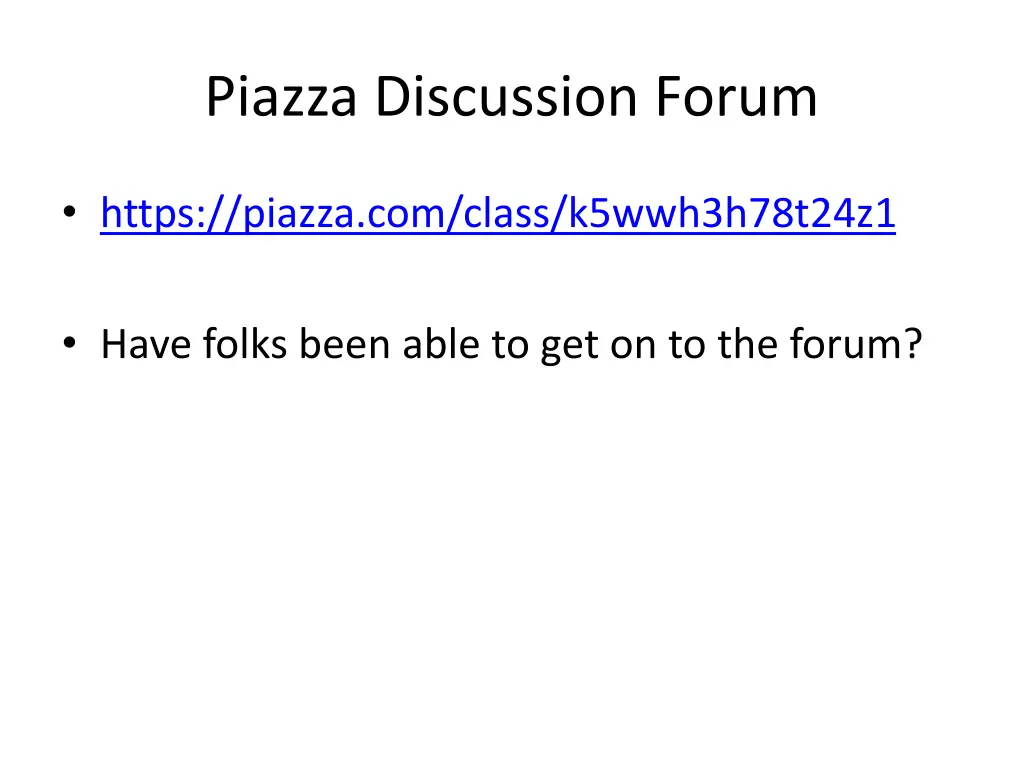piazza discussion forum